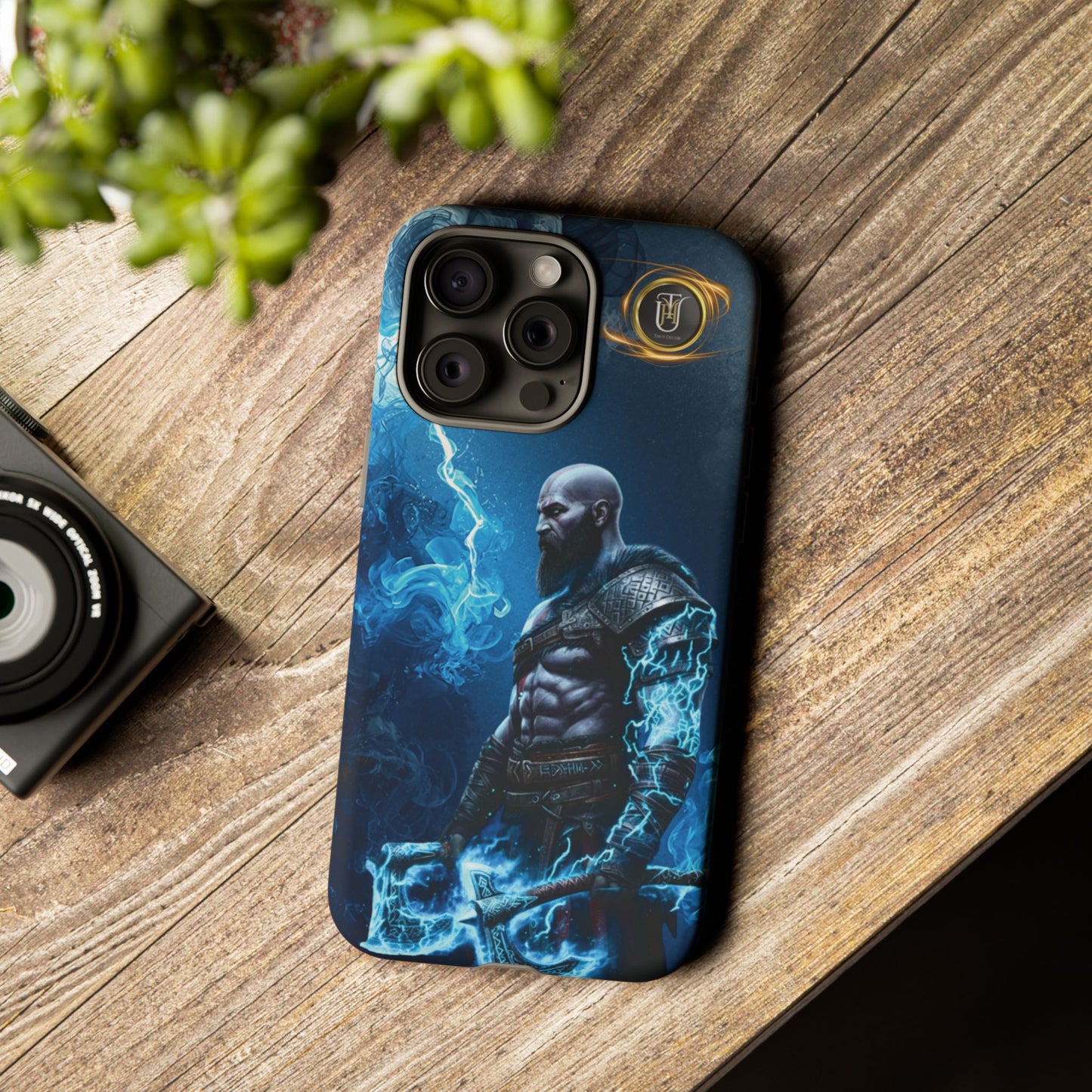 Norse Warrior Phone Case — Viking Shield & Helmet Tough Cover