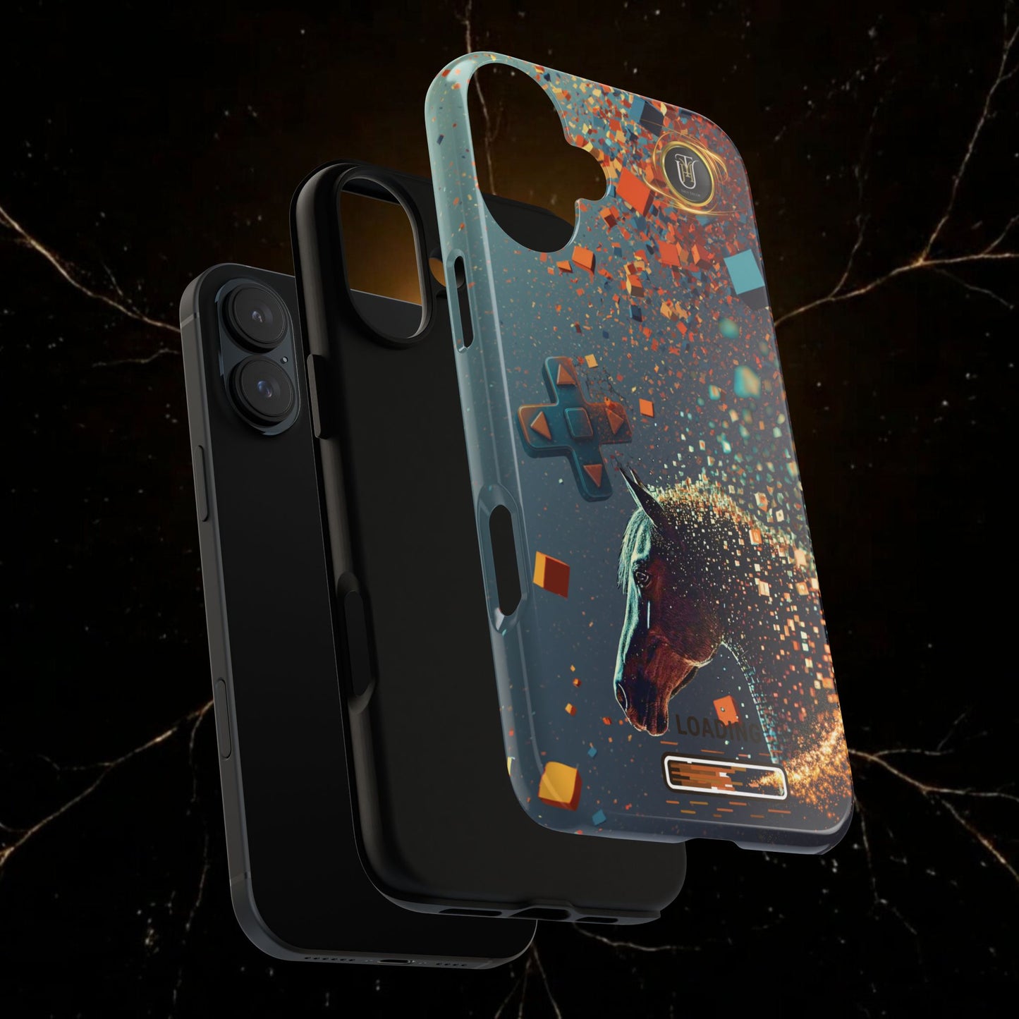 Glitched Lunar Horse Phone Case — Gamer Lucky Totem