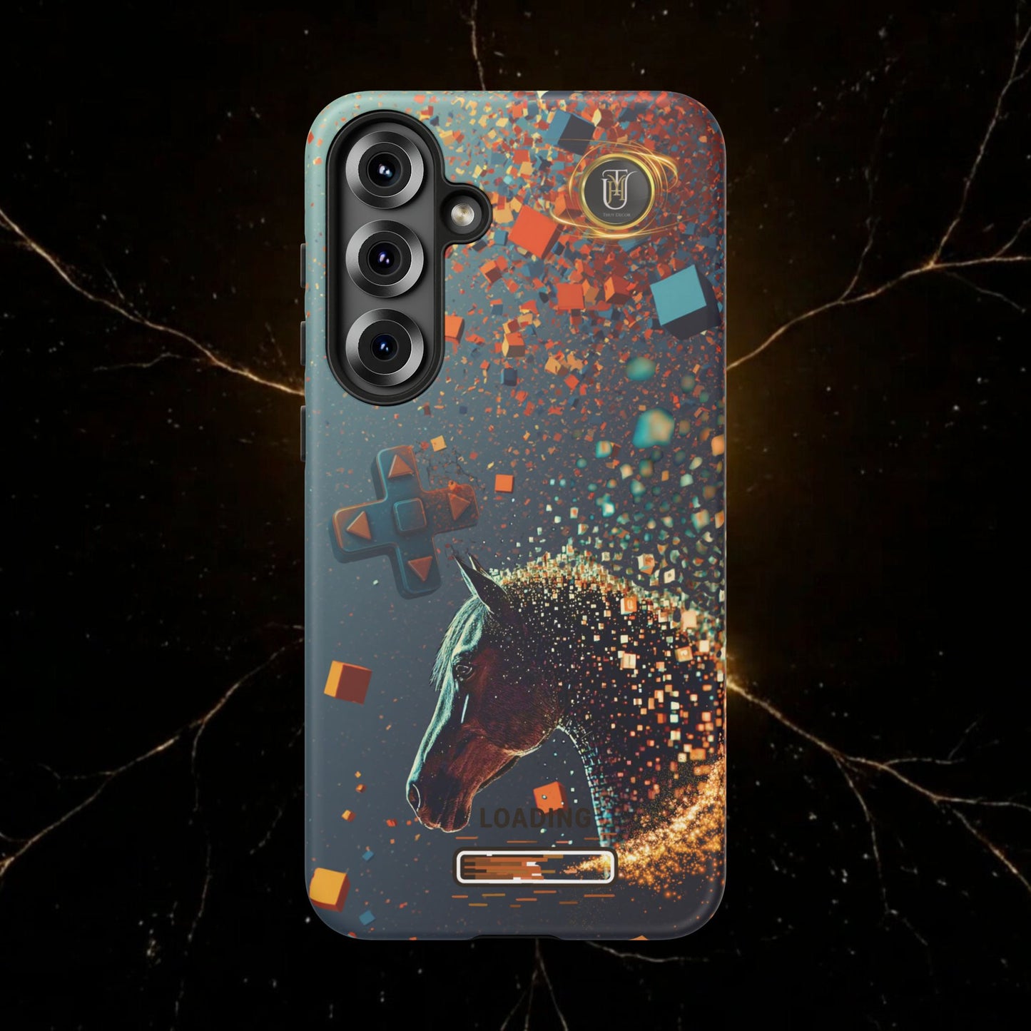 Glitched Lunar Horse Phone Case — Gamer Lucky Totem