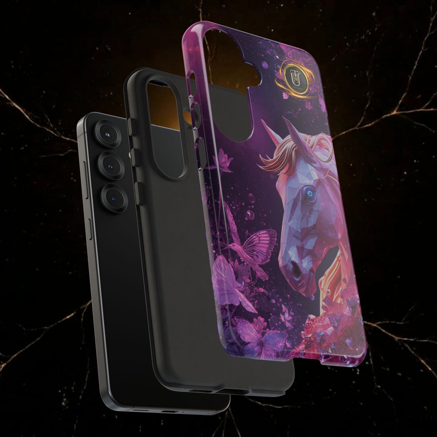 Quantum Pink Lunar Diamond Horse Tough Case — 2026 Pink Horse Phone Case