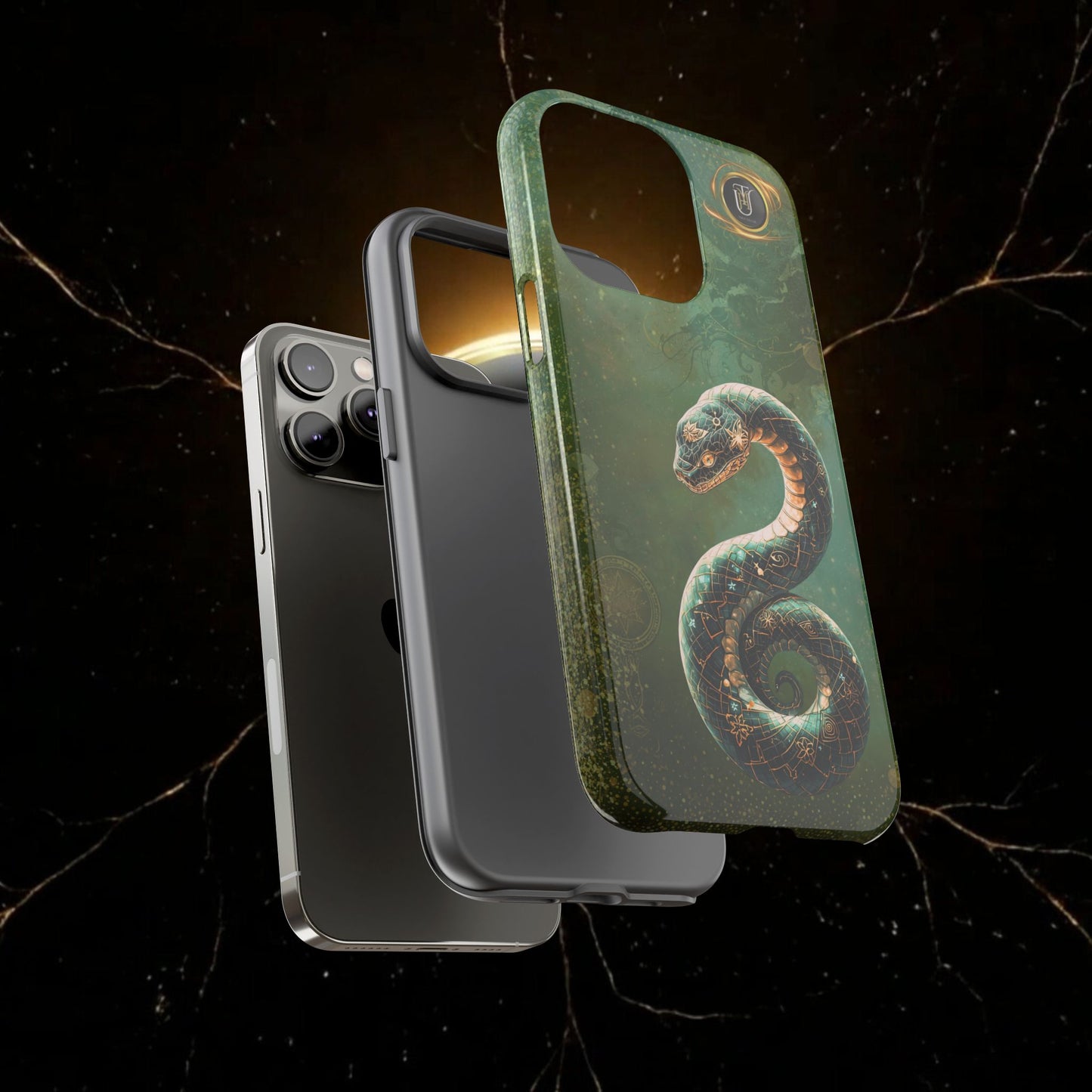Lunar Snake Phone Case — Eternity Serpent Design
