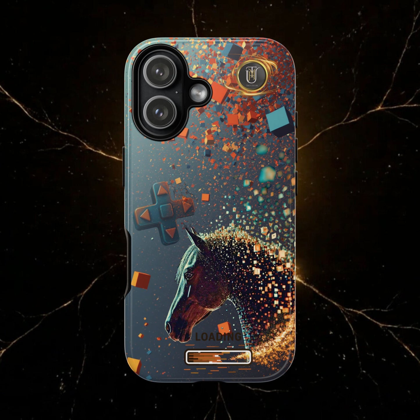 Glitched Lunar Horse Phone Case — Gamer Lucky Totem